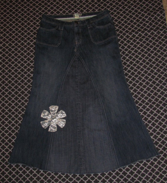 Ladies Jean Skirt size 10 by EastCoastSkirts on Etsy