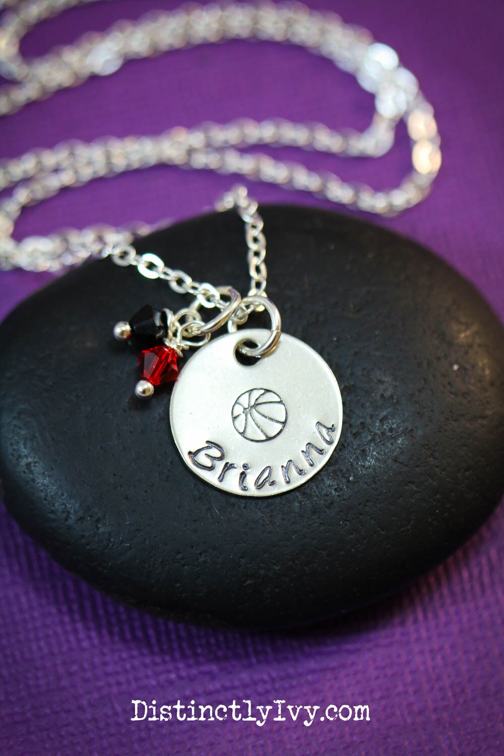 SALE Basketball Necklace Basketball Jewelry by DistinctlyIvy