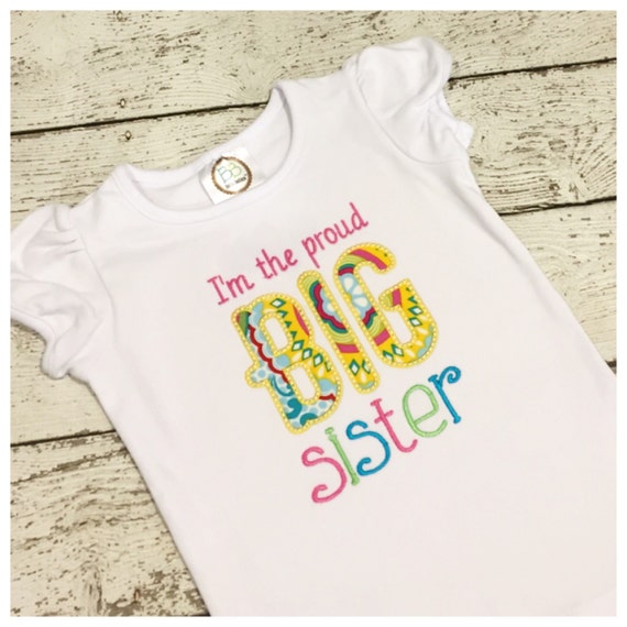 Brother Sister Big Little Shirt Personalized with Name
