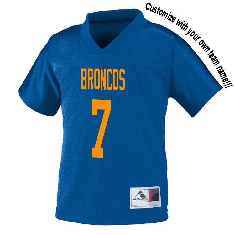Customized ROYAL BLUE Football Jersey in 2t/3t or 4t Boys