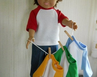 18" Boy Girl Doll Clothes Jeans with Jersey Your Color Choice for American Girl Type Dolls
