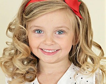 Big Red Bow Headband/Toddler Headbands/Big Bow Headbands/Girls Headbands/Christmas Headbands/Ruby Red Headband/Red Hair Bow/Hairbows