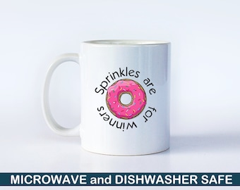 Sprinkles are for Winners | Funny Mug | Flo from Progressive | Pop Culture Gift | Funny Gift | Gag Gift | Donut Mug | Funny Coffee Cup | M13