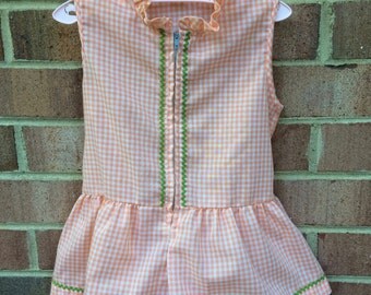 Shop Teeta Girls Kate Dress - Green Gingham Smocked St. Pat's Clovers main image 1