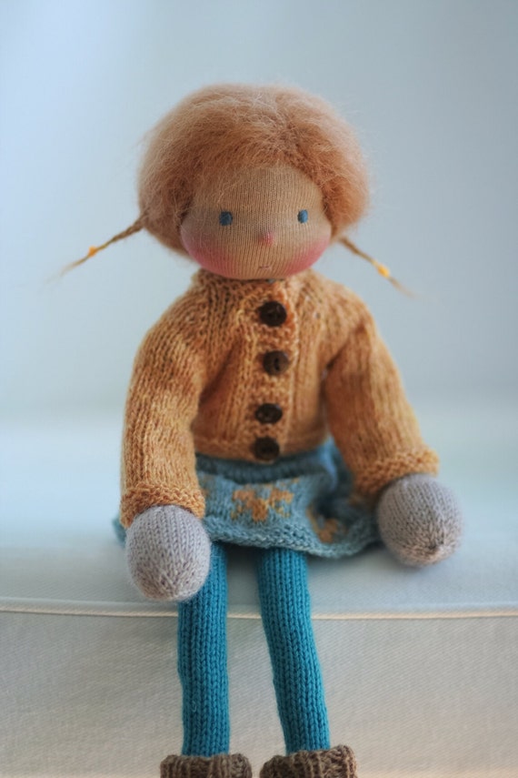 Knitted doll Radella 14 by Peperuda dolls