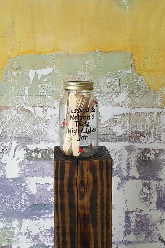 Date Night Jar, Date Idea Jar,Couples Shower Game Bridal Shower Game Date Night Idea Jar for wedding shower