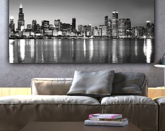 Chicago Skyline Wall Art chicago skyline canvas set chicago panoramic tryptic chicago Chicago Skyline Wall Art chicago skyline canvas set chicago panoramic tryptic chicago