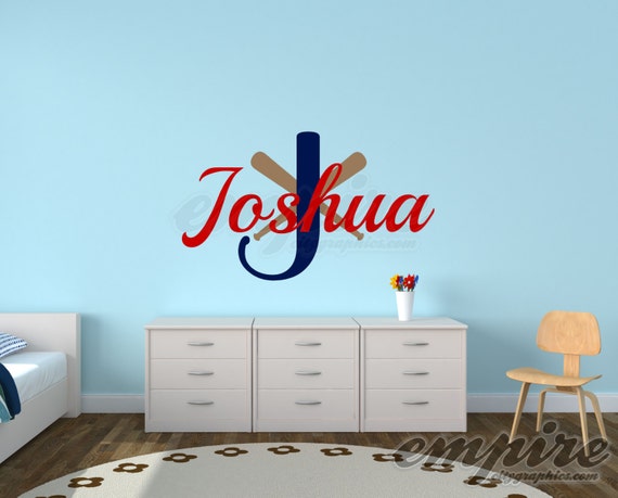 Baseball decals, Boys Name Decals, Girls Name Decal, Nursery Decals, Sports decals, baby nursery names
