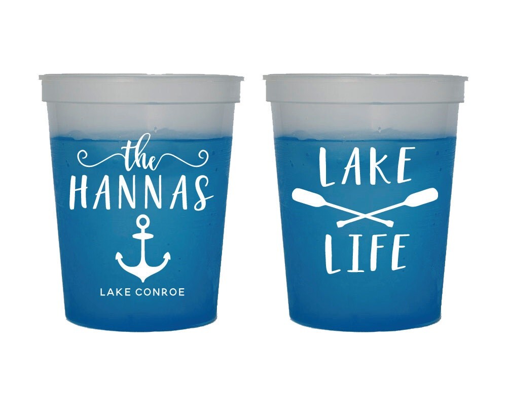 Lake Life Family Trip Cups Custom Cups Party Cups Fun