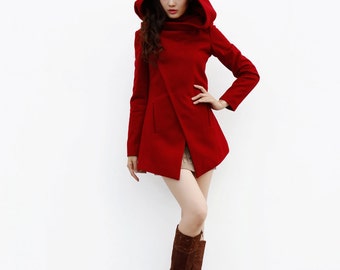 Items similar to Black Coat Fitted Military Jacket Winter Wool Jacket ...