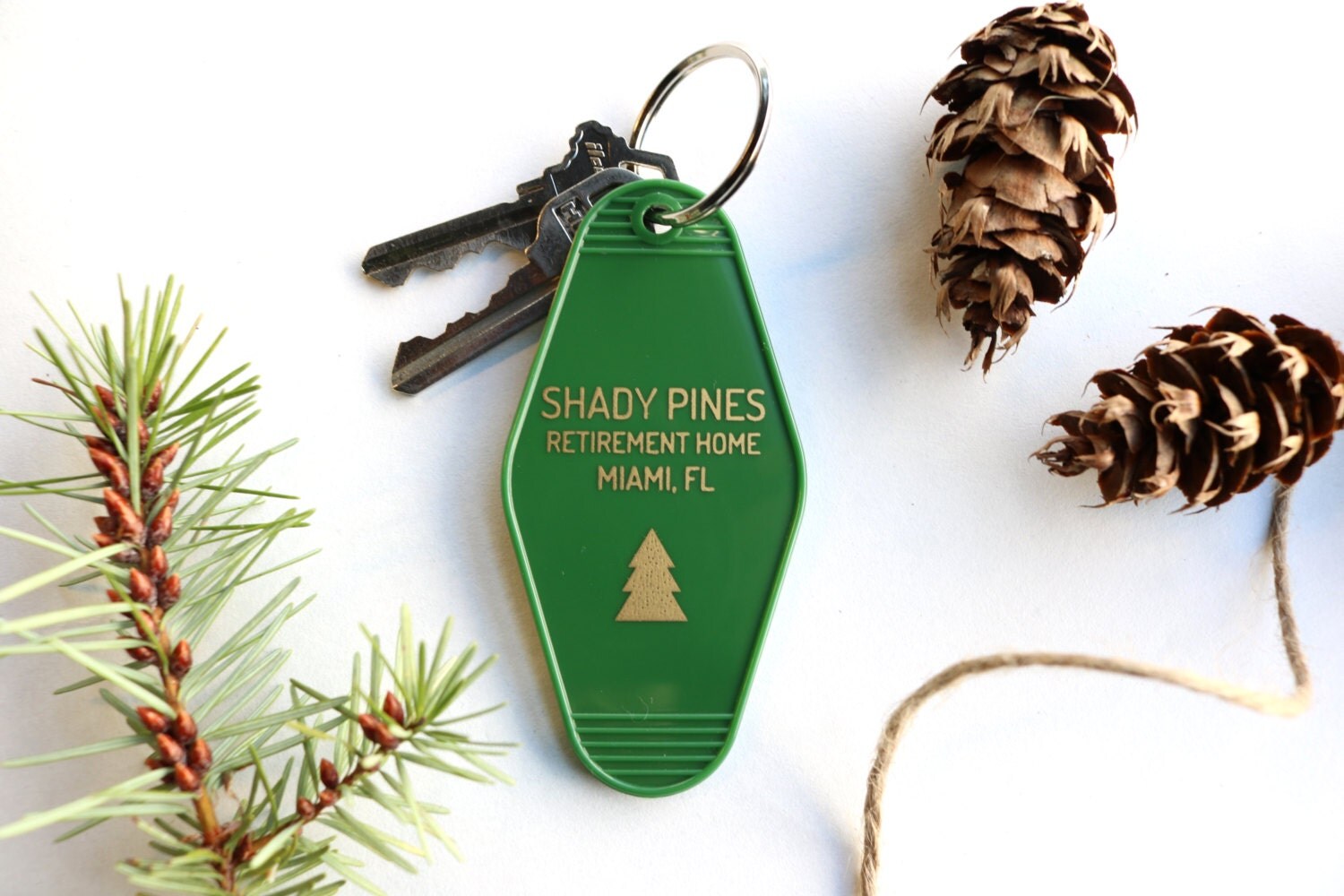 Shady Pines Green Key Tag Golden Girls Keychain