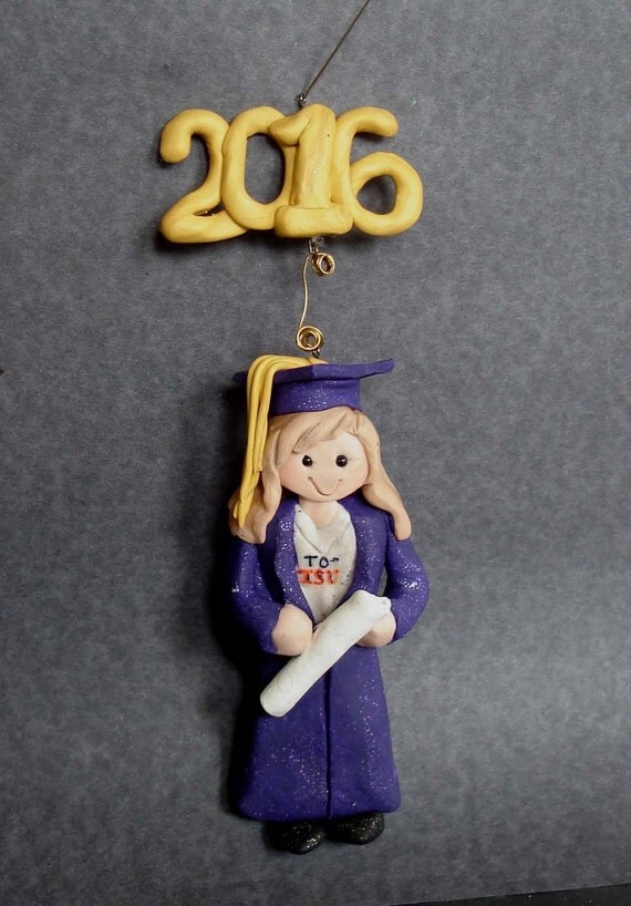 Graduate Diploma Christmas Ornament Graduation Tassel Gown