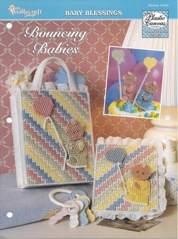 Plastic Canvas Pattern Bouncing Babies Baby Tote Baby