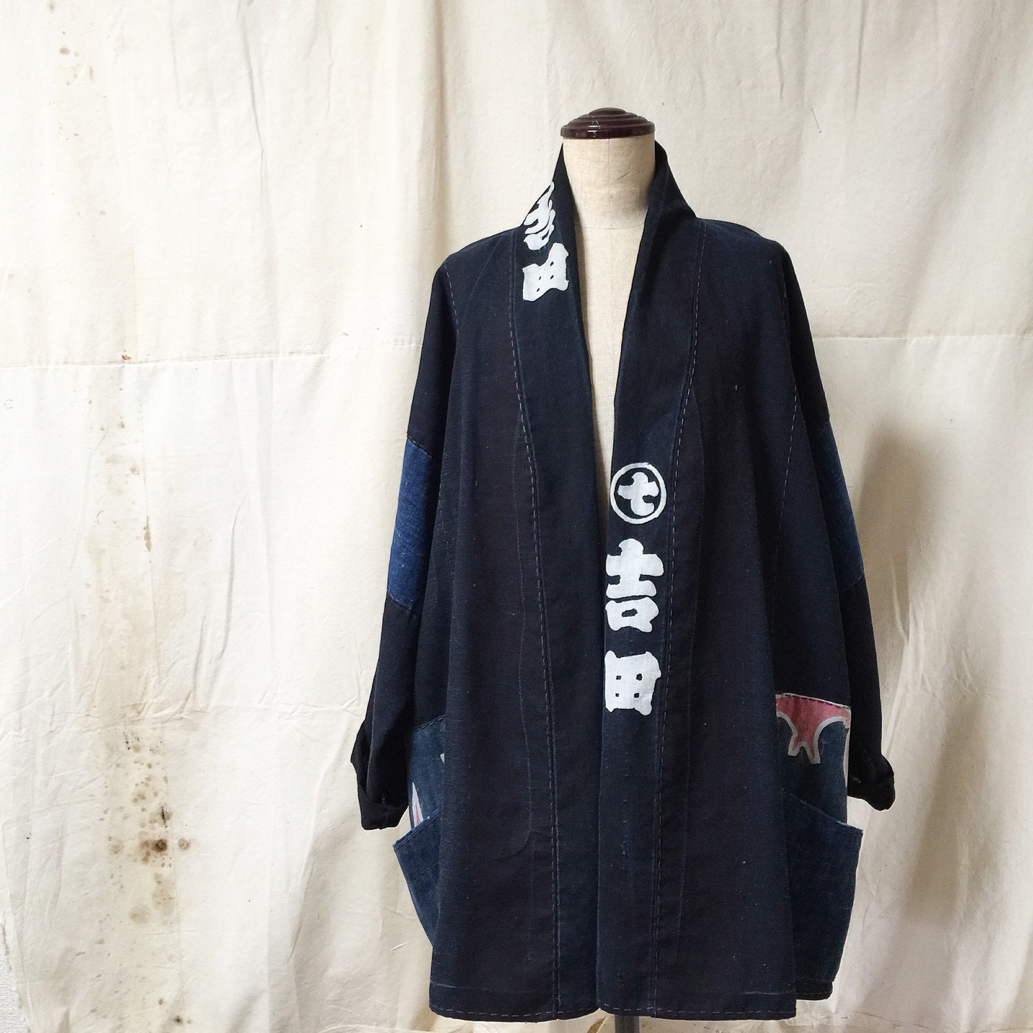 Japanese Hanten Remake Jacket Half Jacket Japanese Boro