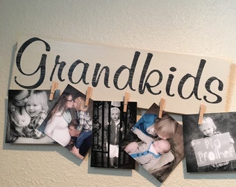 Grandchildren sign name and birthday sign grandbabies