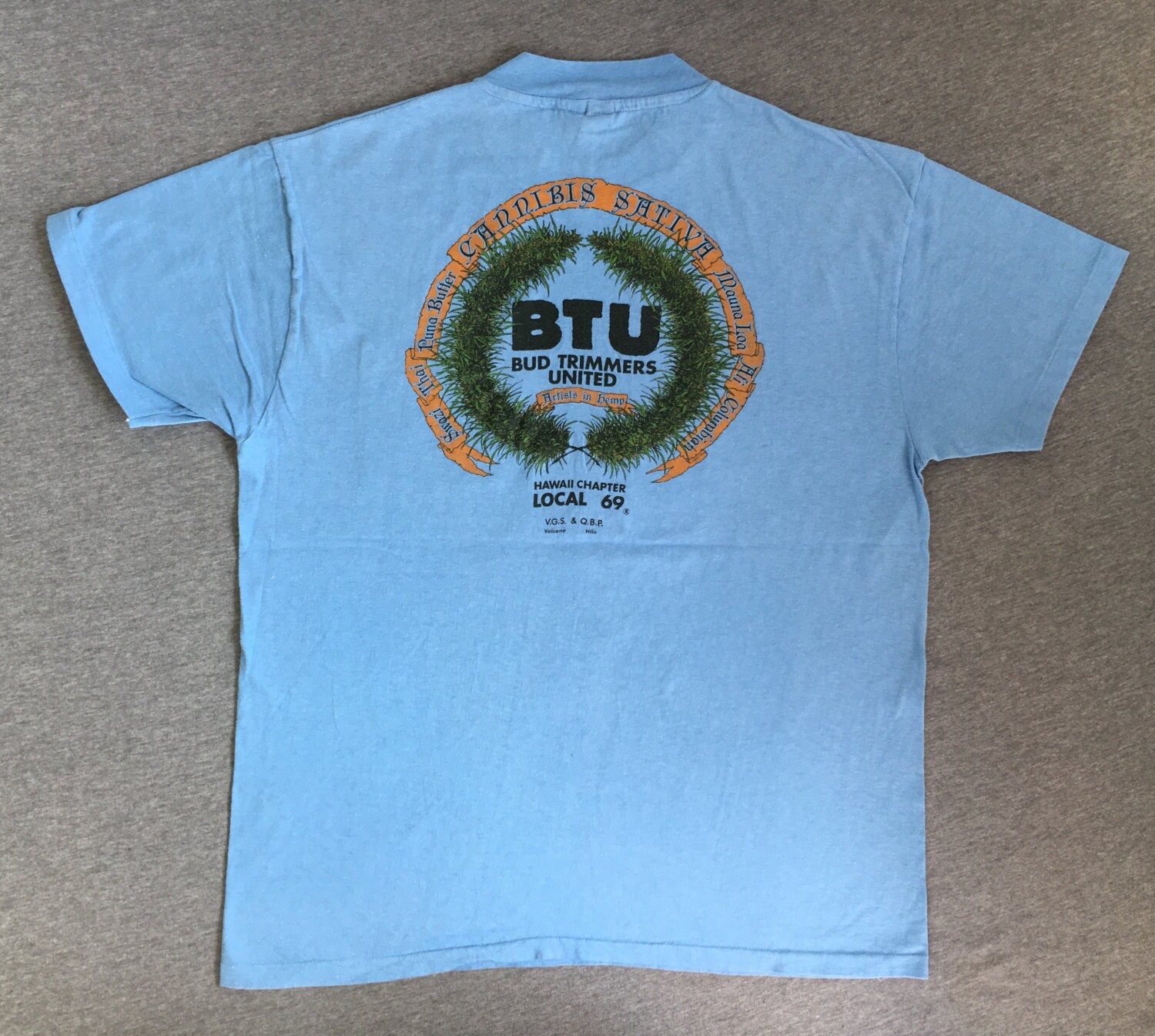 BUD TRIMMERS United Shirt 80's Vintage/ Rare BTU Hawaii