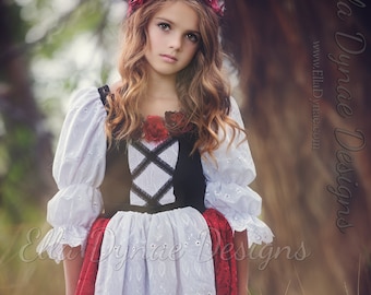 Little Red Riding Hood Costume Princess Peasant Dress