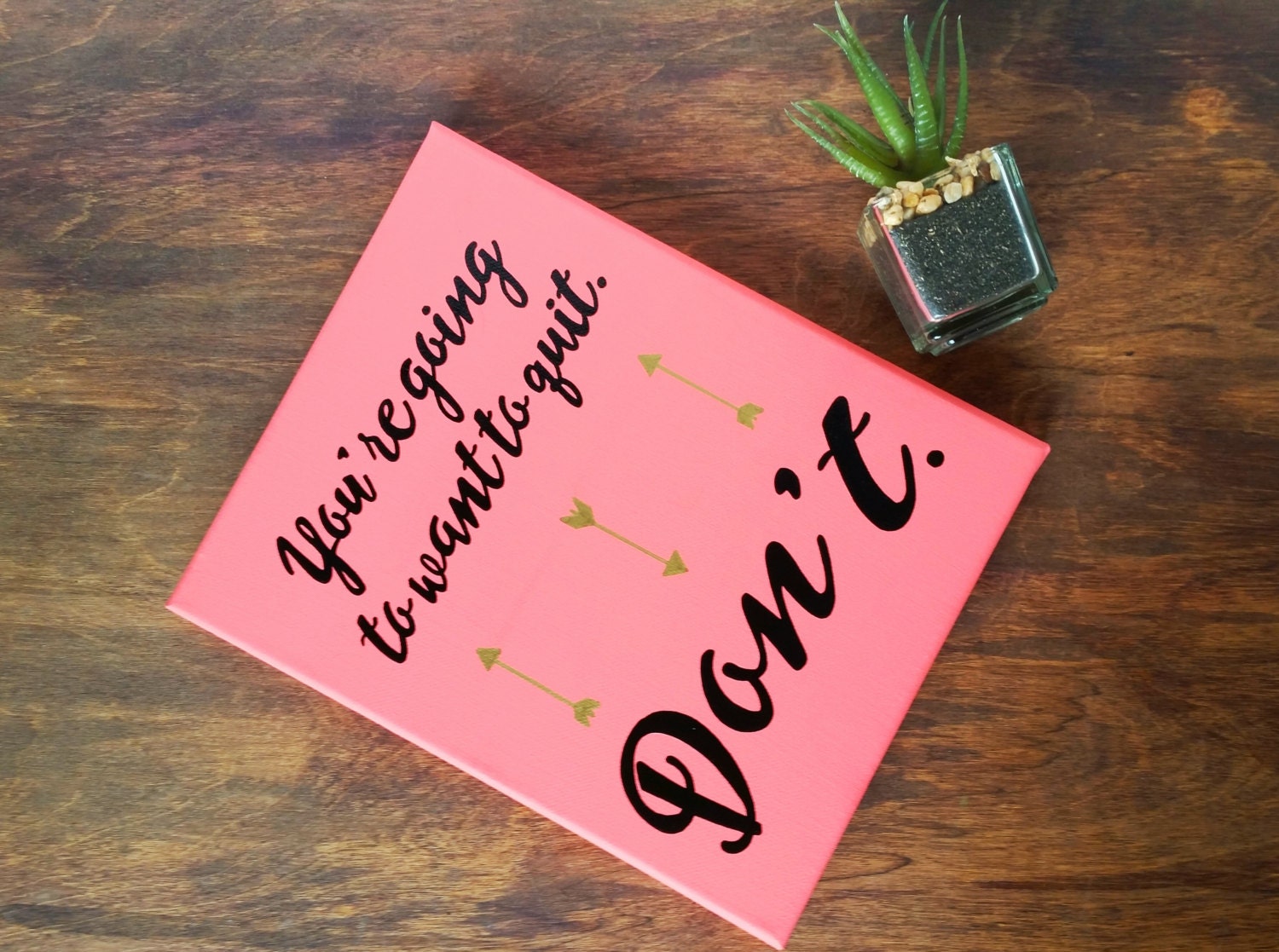 Inspirational wall art Dorm Room Decor Coral Home Decor