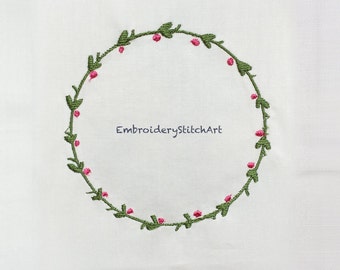 Holly Plant Machine Embroidery Design Christmas Wreath Machine Embroidery Pattern Cherry Patterns Christmas Wreath Design Embroidery Needle