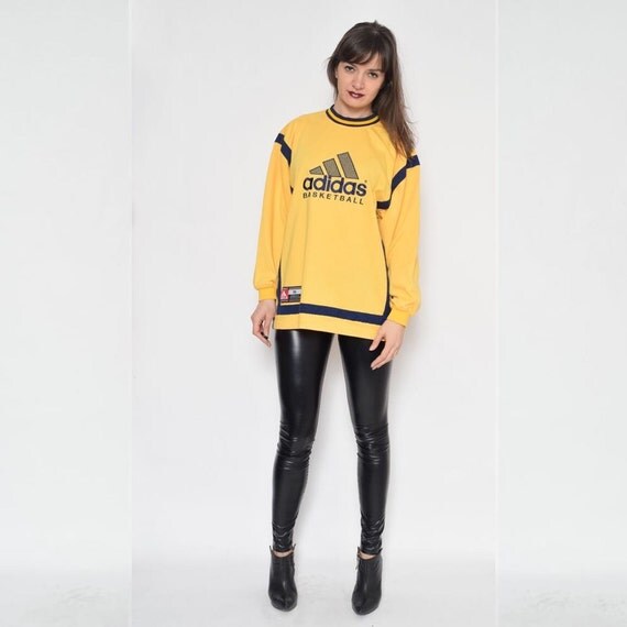 yellow adidas sweatshirt womens