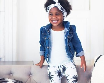 Palm Tree Girl Baby Leggings/ Toddler Leggings/ Baby Girl Clothes/ Newborn Girl/ Trendy Baby Leggings/ Baby Pants/ Toddler Girl Clothes