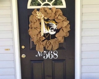 Front Door Number Decal Vinyl Number Door Decal Custom House Number Decal Front Door Decal Door Numbers Address Decal