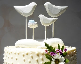 Baby to Be Wedding Cake Topper, Baby Shower Gift, Family Cake Topper, Family Wedding Topper, Love Birds and Nest Cake Topper