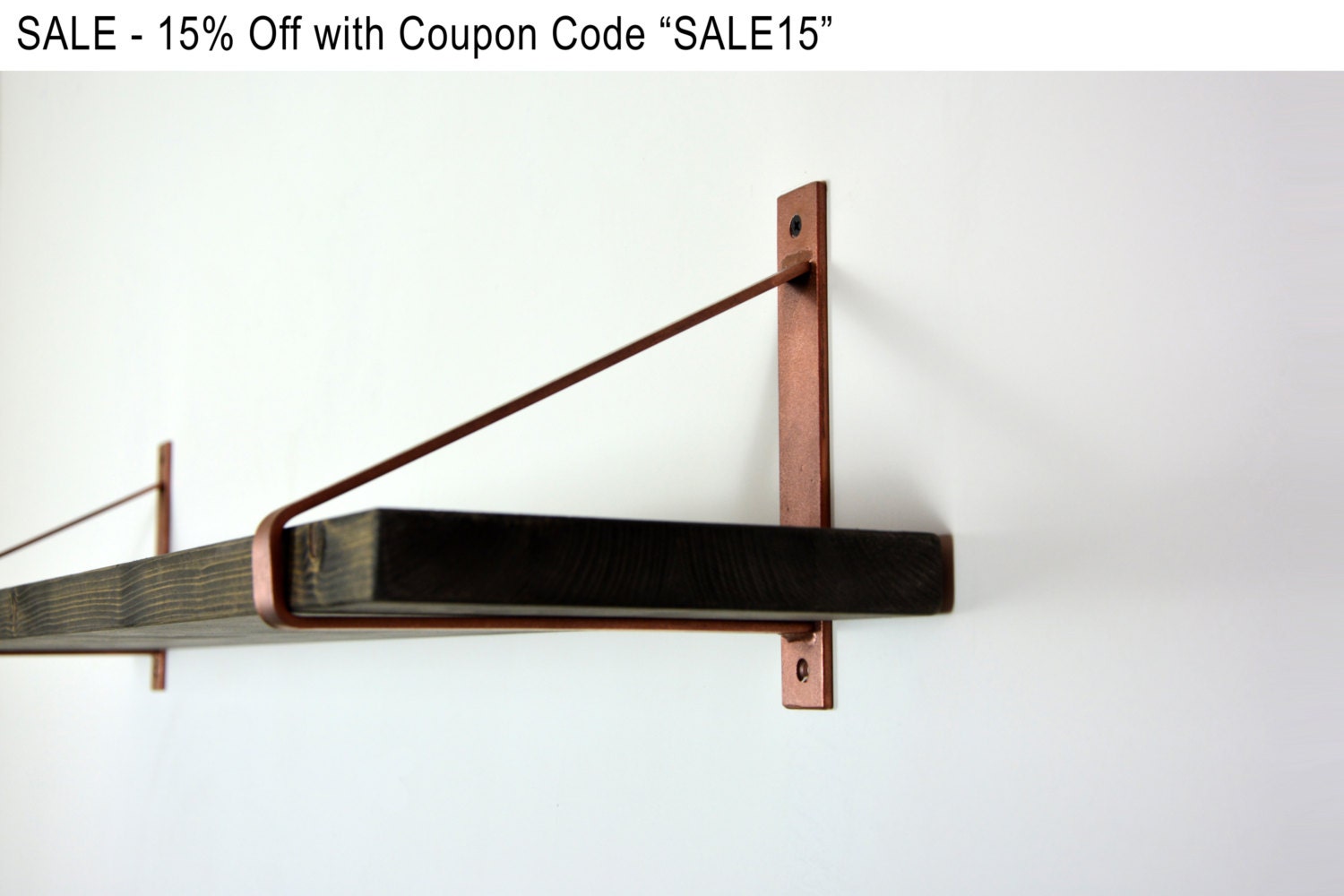 Pair of Copper Steel Brackets Newest Design by UniqueWoodArtwork