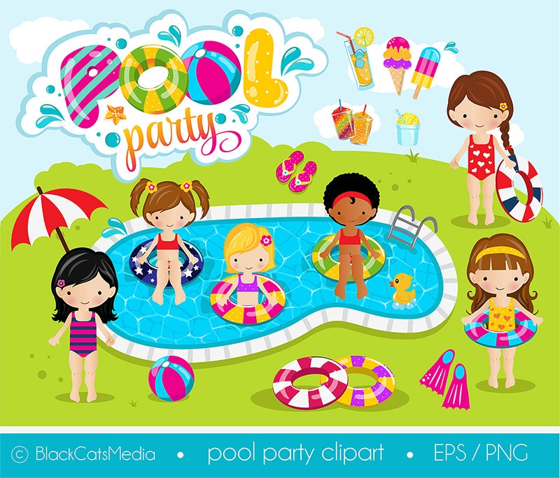 free clipart images pool party - photo #44