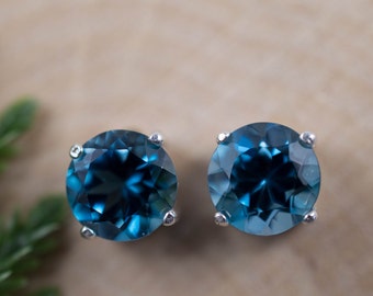 London Blue Topaz Sterling Silver Earrings