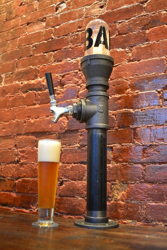 Beer Tower Beer Tap Light Fixture Bar Light by WestNinthVintage