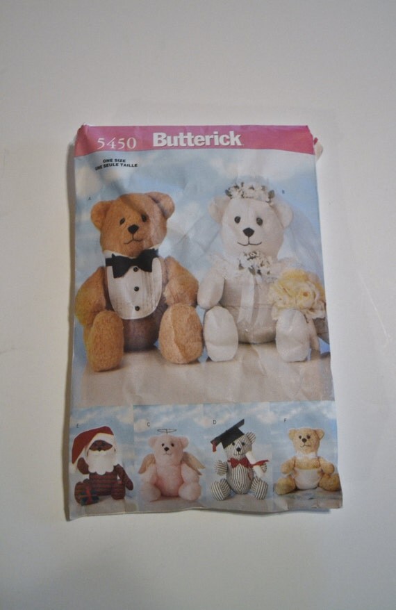 Butterick Pattern 5450 Special Occasion Bear Stuffed Animal