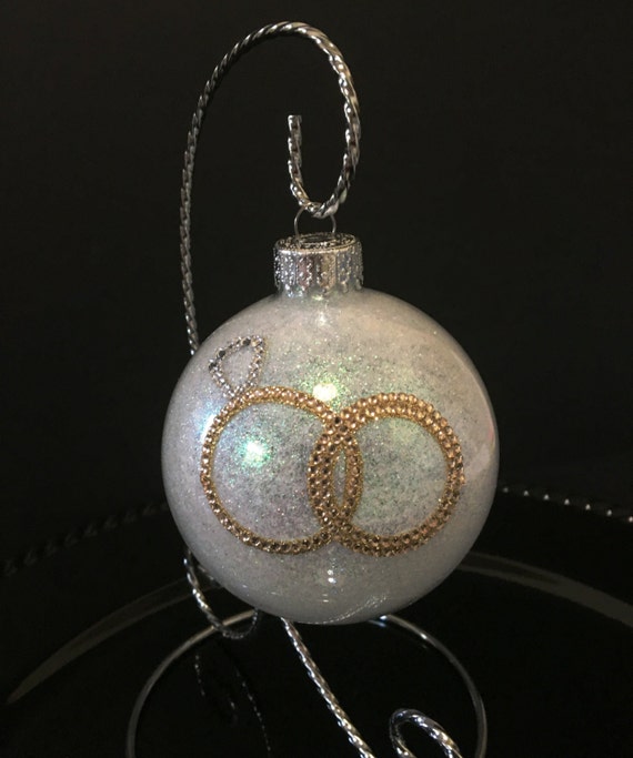 wedding rings christmas glass ornament vow renewal wedding rings christmas glass ornament vow renewal