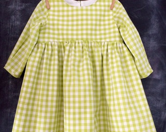 green white gingham dress