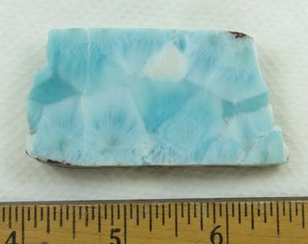 Larimar Rough Slab, 45g, Rough Larimar Slab, Blue Pectolite, Dolphin Stone, 2 1/2 x 1 1/4 x 5/16" (63 x 31 x 8mm)