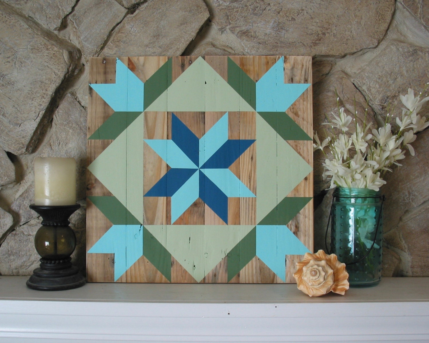 Rustic Barn Quilt by AmazingGraceGallery on Etsy