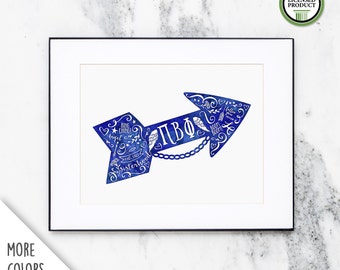 Pi Beta Phi | 8x10 Wall Art Print | Sorority Big Little Reveal Gift | Officially Licensed | PBP-810