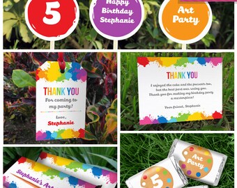 Art Party Invitation & Art Party Decorations - Art Party - Art Birthday - Instant Download - EDIT and print using Adobe Reader