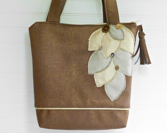 Metallic Handbag and Tote, Silver Handbag, Gold Handbag, Silver Tote, Metallic Evening Purse, Tote Bag with Zipper, Designer Handbag Womens
