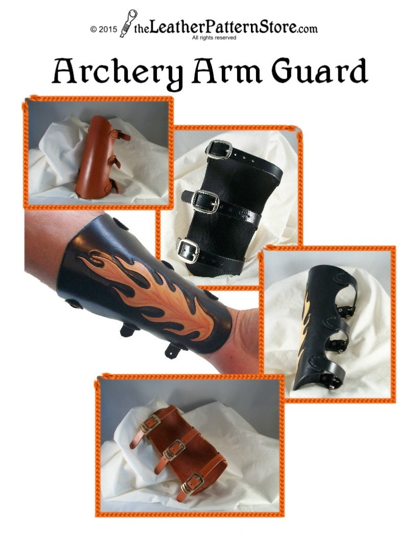 Archery Arm Guard Pattern Leather Tooled Archery Arm Guard/arm guard
