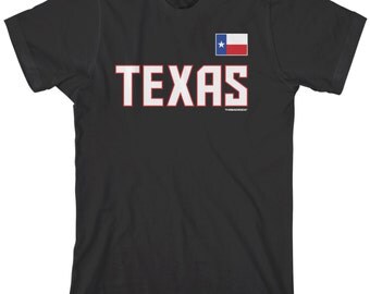 Team Texas Men's T-shirt Texan Lone Star State Flag Houston Dallas Austin San Antonio - TA_00215