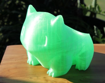 Transparent Green Bulbasaur Planter - Emerald limited-edition big and small pokemon planters for gardening and growing plants