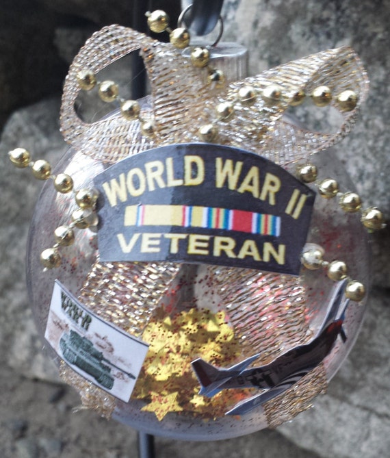 WW2 Veteran Christmas Ornament US Military By BeautifulBalls