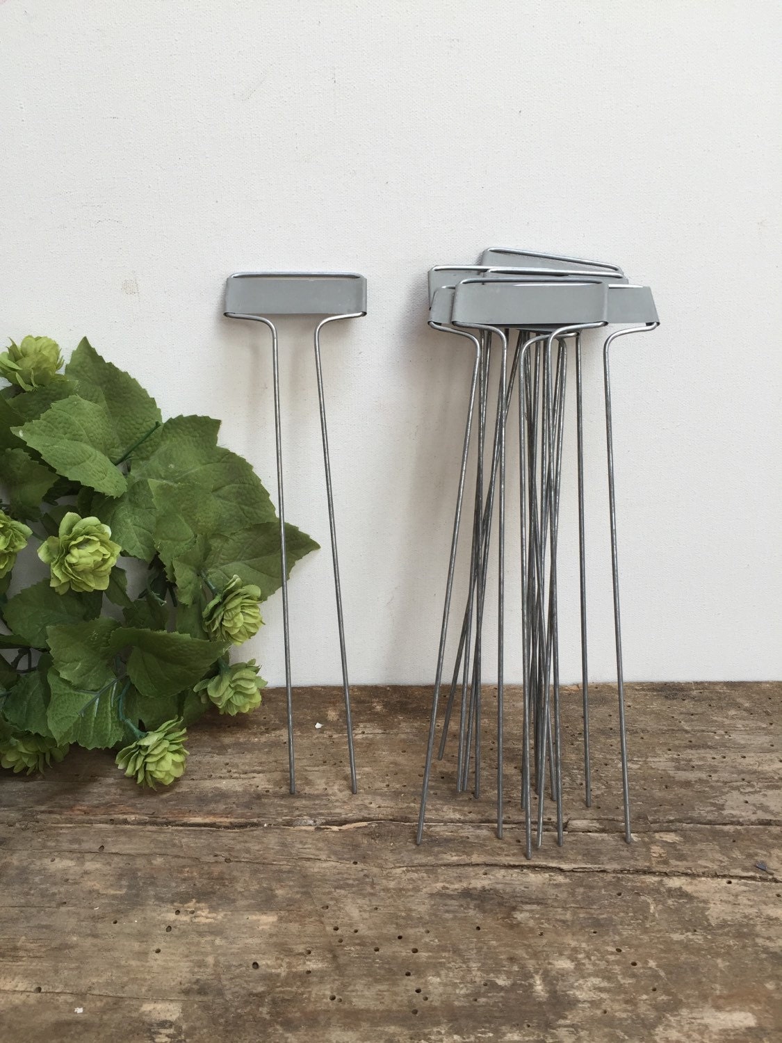 Vintage Zinc Metal Garden Tags Plant by PrairieVintageFinds
