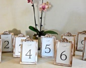 Set Upcycled Shabby Chic Wedding Frames-Table Numbers-Signs For Food Bar-Photo Frames-Paint Distressed Frame White Gold-Painted Adornment Set Upcycled Shabby Chic Wedding Frames-Table Numbers-Signs For Food Bar-Photo Frames-Paint Distressed Frame White Gold-Painted Adornment