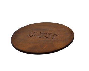 Leather Coasters, Longitude Latitude Coaster, Coordinates Coaster, Coasters GPS, Coordinates Home, Whiskey Lover Gift, Decor