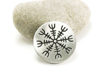 Viking Buttons 25mm Antique Silver Medieval Style Qty 3