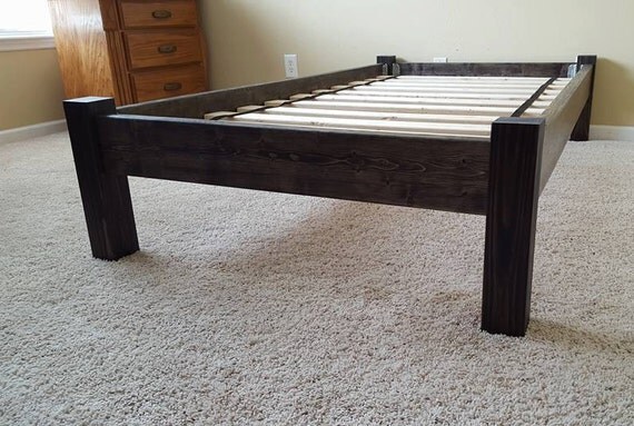 Platform Bed Bed Frame Four Post Platform Bed by PeaceLoveWood