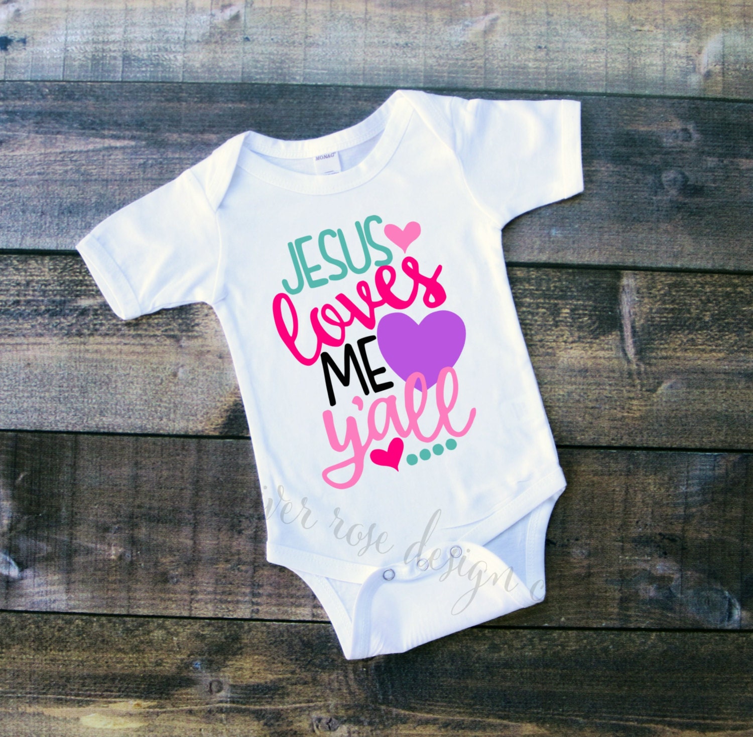 Girl Clothes Jesus Onesie Church Jesus Loves by RiverRoseDesignCo