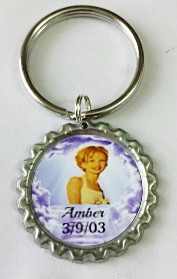 Memorial keepsake keychains Photo keepsakes by CWGlassCreations